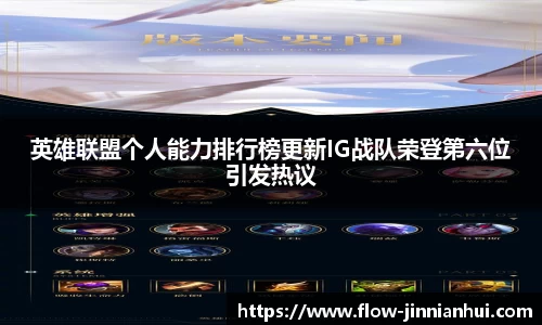 英雄联盟个人能力排行榜更新IG战队荣登第六位引发热议
